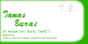 tamas burai business card